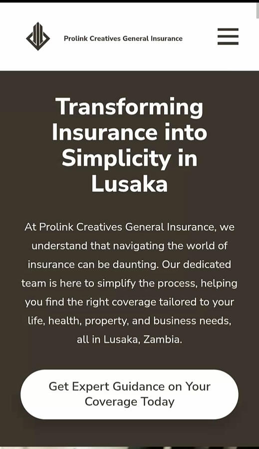 User-friendly site presenting insurance plans and making coverage simple.